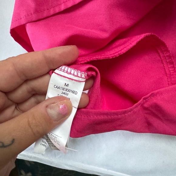 4/$25 NWOT Cupshe fuchsia one shoulder romper sz M - Picture 4 of 4